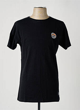 Tricou broderie mâneci scurte negru PULL IN bărbat