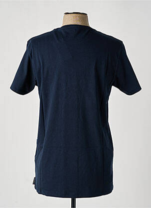Tricou broderie mâneci scurte albastru PULL IN bărbat