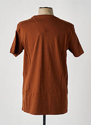 Tricou broderie mâneci scurte maro PULL IN bărbat