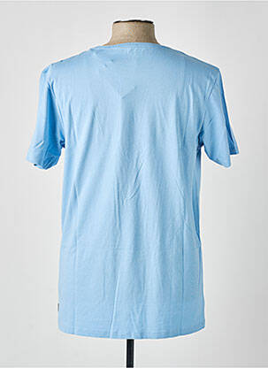 Tricou broderie mâneci scurte albastru PULL IN bărbat