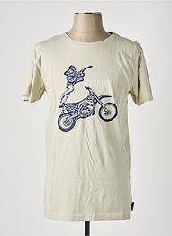 Tricou elasticitate mâneci scurte verde PULL IN homme