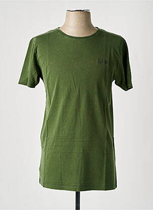 Tricou broderie mâneci scurte verde PULL IN bărbat