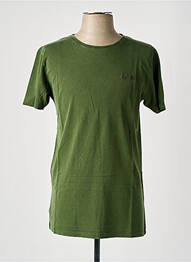 Tricou broderie mâneci scurte verde PULL IN bărbat