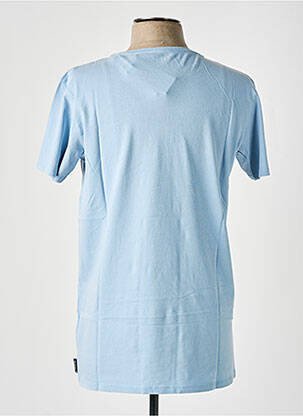 Tricou broderie mâneci scurte albastru PULL IN bărbat