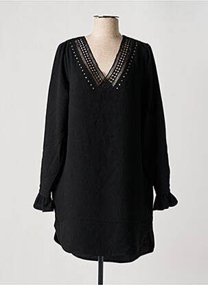 Rochie scurtă croială fluidă mâneci lungi negru KAPORAL femeie