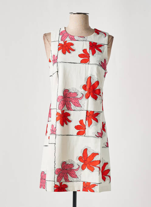 Rochie scurtă alb DESIGUAL femeie