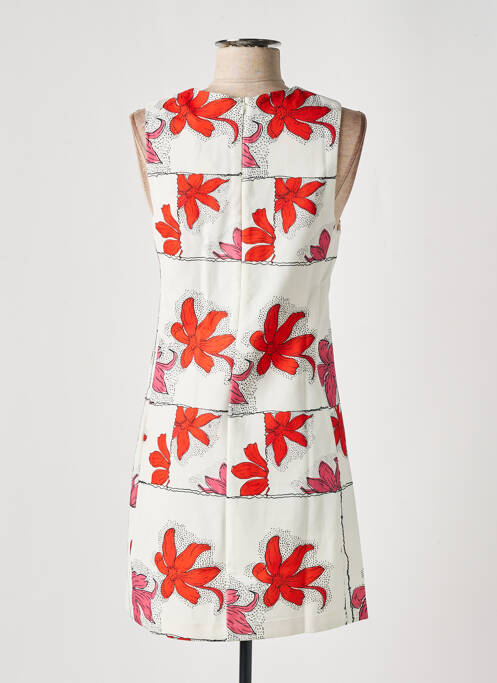 Rochie scurtă alb DESIGUAL femeie