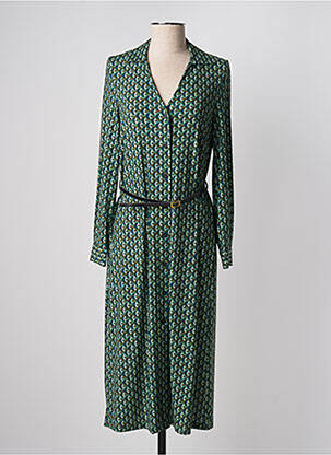 Rochie midi mâneci lungi mâneci lungi verde SEE THE MOON femeie