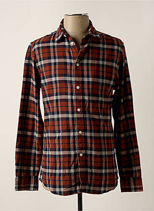 Cămașă cu mâneci lungi maro SELECTED bărbat