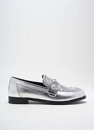 Mocasini material neted toc plat până la 3 cm argintiu NOA HARMON femme
