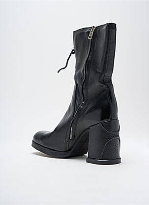 Botine/ghete material neted toc de 4 la 6 cm negru A.S.98 femeie