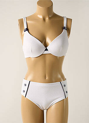 Costum de baie din două piese elasticitate top sutien modelat alb YSABEL MORA femeie
