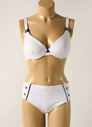 Costum de baie din două piese elasticitate top sutien modelat alb YSABEL MORA femme