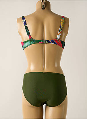 Costum de baie din două piese elasticitate top sutien modelat verde YSABEL MORA femeie