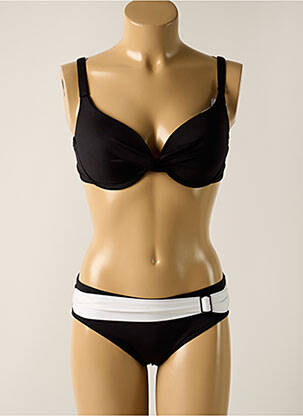 Costum de baie din două piese elasticitate top sutien modelat negru SUN PLAYA femeie