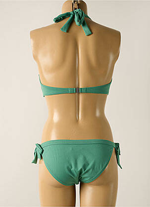 Costum de baie din două piese elasticitate top bentiță verde KIWI femeie