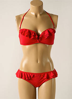 Costum de baie din două piese roșu PRINCESS K femeie