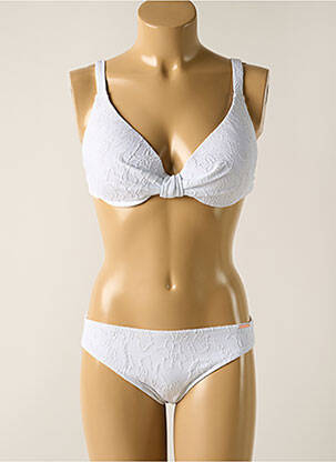Costum de baie din două piese elasticitate top sutien modelat alb YSABEL MORA femeie