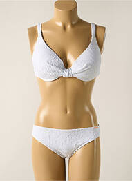 Costum de baie din două piese elasticitate top sutien modelat alb YSABEL MORA femeie
