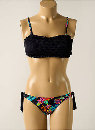 Costum de baie din două piese elasticitate top bentiță negru SUN PROJECT femeie