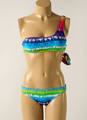 Costum de baie din două piese albastru DAG ADOM fată