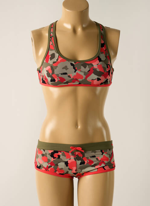 Costum de baie din două piese verde PROTEST fată