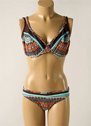 Costum de baie din două piese maro LPB femeie