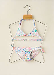 Costum de baie din două piese efect material satinat alb BORABORA fille