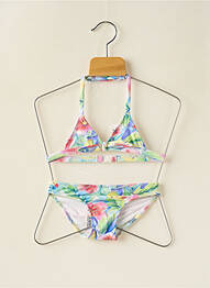 Costum de baie din două piese efect material satinat verde BORABORA fille