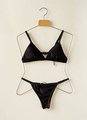 Costum de baie din două piese elasticitate sutien cu susținere înaltă și burete detașabil negru RIO DE SOL femeie