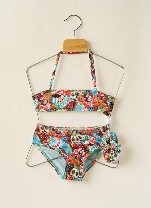 Costum de baie din două piese roșu DAG ADOM fată