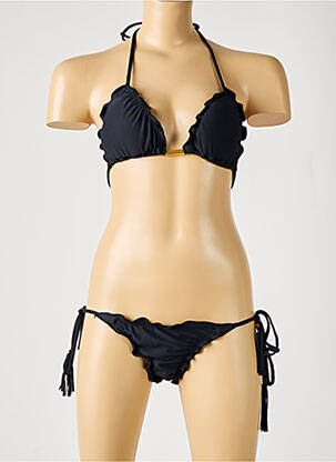 Costum de baie din două piese închidere cu legături de legat top sutien modelat negru RIO DE SOL femeie