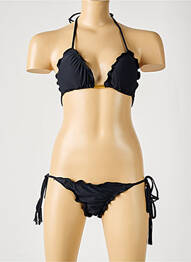 Costum de baie din două piese închidere cu legături de legat top sutien modelat negru RIO DE SOL femeie