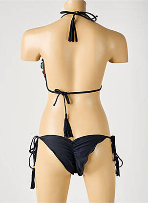 Costum de baie din două piese închidere cu legături de legat top sutien modelat negru RIO DE SOL femeie