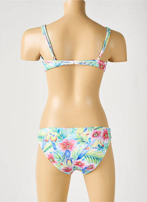 Costum de baie din două piese imprimeu fantezie verde BORABORA fată