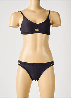 Costum de baie din două piese bretele elastice reglabile negru SEAFOLLY fată
