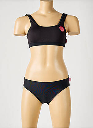 Costum de baie din două piese sutiene negru SEAFOLLY fată