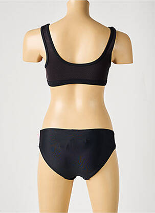 Costum de baie din două piese sutiene negru SEAFOLLY fată