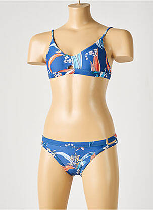 Costum de baie din două piese albastru SEAFOLLY fată