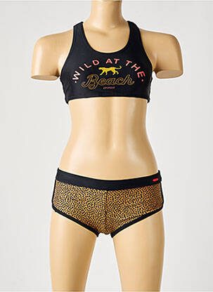 Costum de baie din două piese negru PROTEST fată