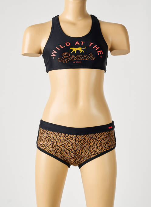 Costum de baie din două piese negru PROTEST fată