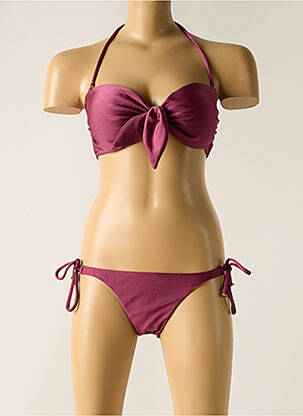 Costum de baie din două piese elasticitate top bentiță violet RIO DE SOL femeie
