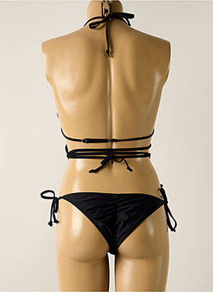 Costum de baie din două piese elasticitate top triunghiuri negru SUN PROJECT femeie