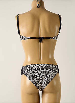 Costum de baie din două piese elasticitate top bentiță negru MISS CARAÏBES femeie