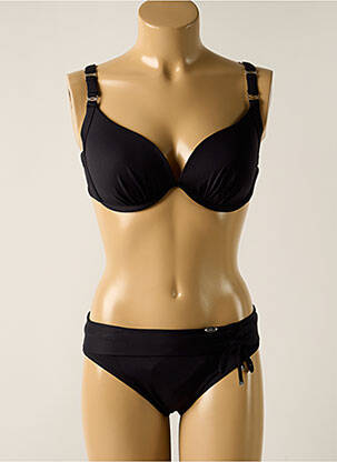 Costum de baie din două piese elasticitate top sutien modelat negru SUN PLAYA femeie