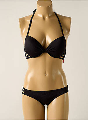 Costum de baie din două piese elasticitate top sutien modelat negru DAG ADOM femeie