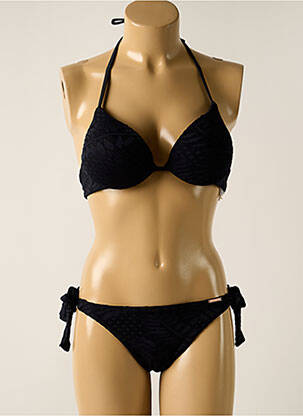 Costum de baie din două piese elasticitate top sutien push-up negru YSABEL MORA femeie