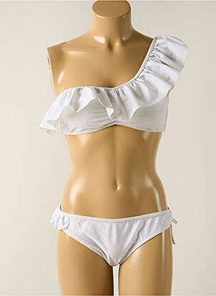 Costum de baie din două piese elasticitate top bentiță alb PRINCESS K femeie