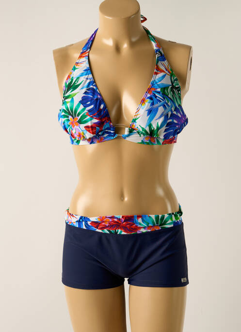 Costum de baie din două piese albastru MISS CARAÏBES femeie