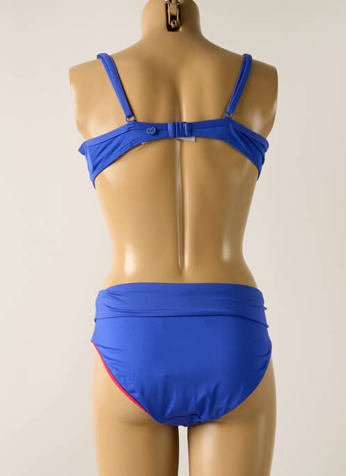 Costum de baie din două piese elasticitate top sutien modelat albastru AUDELLE femme